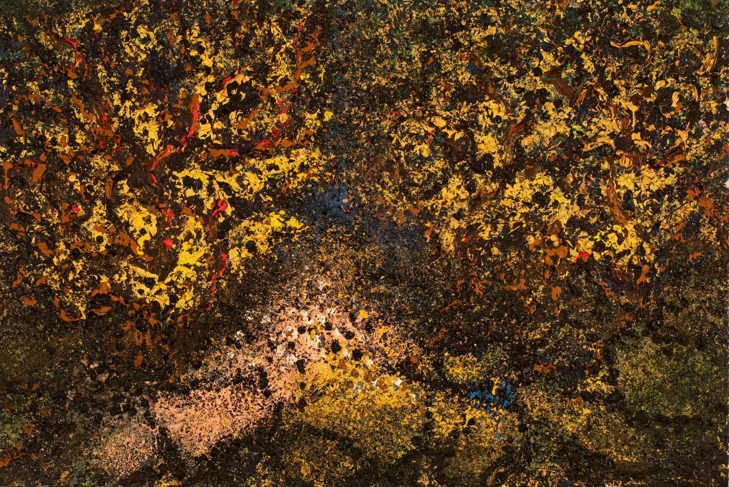 Gilded Fracture (30 × 48 inch)